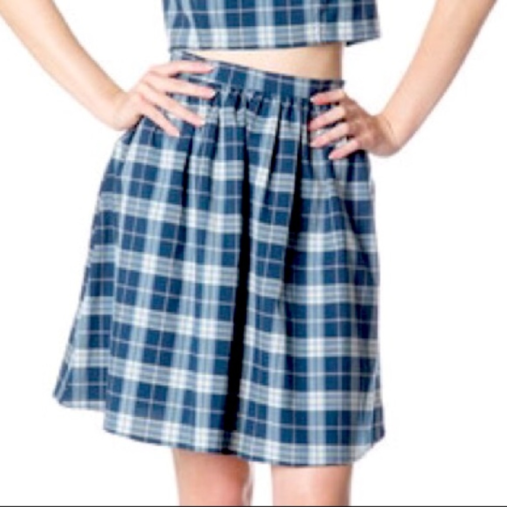 Modcloth Fleet Collection Plaid Skirt Large